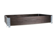 Pallekarm svartbeiset 19 mm, 80 x 120 x 20 cm